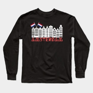 Amsterdam Skyline Long Sleeve T-Shirt